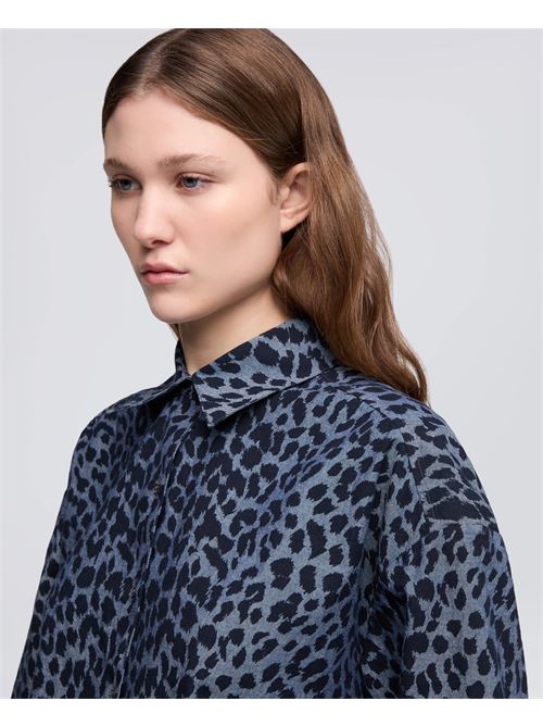 CAMICIA IN CHAMBRAY DI COTONE GIAPPONESE STAMPATO - ANIMALIER ASPESI | 5405D08970998