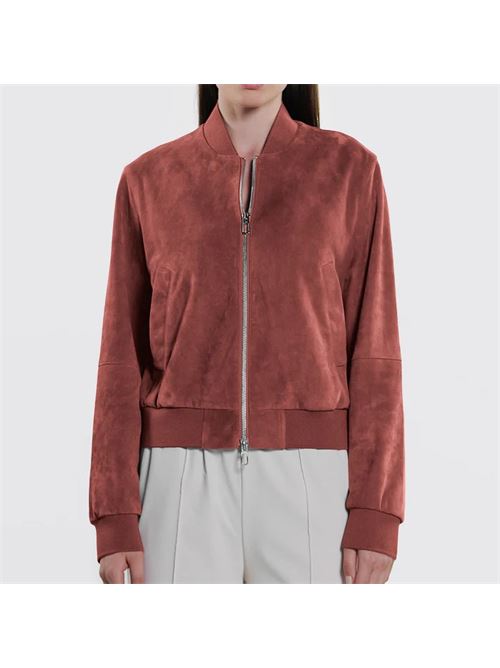 ATHINA  Lined bomber jacket in suede DUNO | ATHINAVOLTERRA694