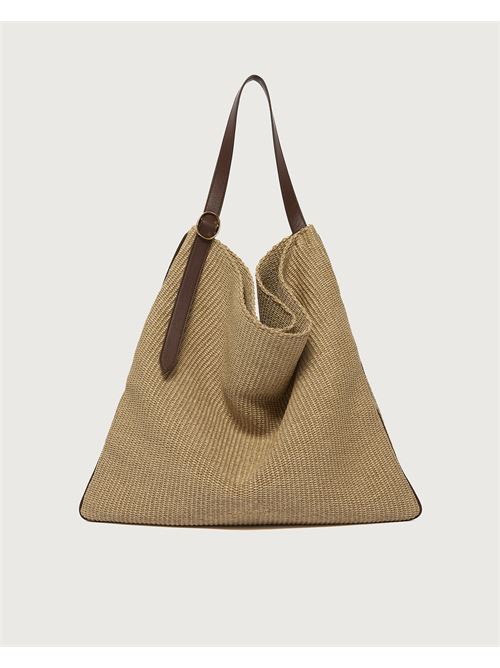 Borsa Todo Zanzibar Large a spalla in tessuto e pelle ORCIANI | B02194ZNZBIS