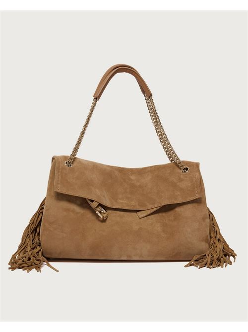 Borsa Venus Peach Fringe Midi a spalla in suede ORCIANI | B02212PFGBIS