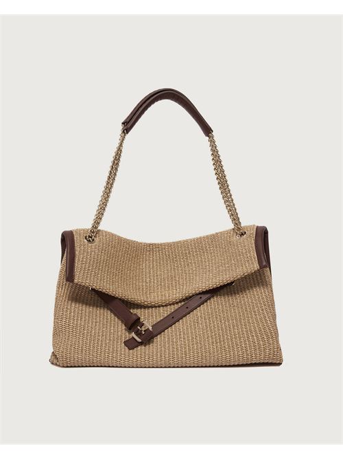Borsa Venus Zanzibar Midi a spalla in tessuto e pelle ORCIANI | B02212ZNZBIS