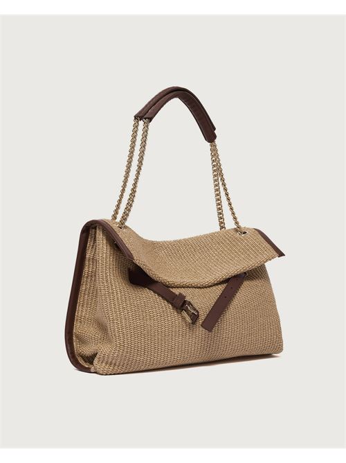 Borsa Venus Zanzibar Midi a spalla in tessuto e pelle ORCIANI | B02212ZNZBIS