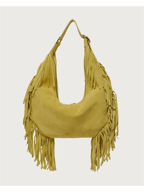 Borsa Isola Peach Fringe Small a spalla in suede ORCIANI | B02227PFGCED