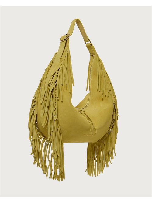 Borsa Isola Peach Fringe Small a spalla in suede ORCIANI | B02227PFGCED