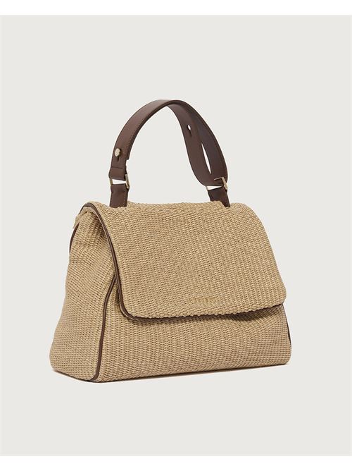 Borsa Sveva Zanzibar Midi a spalla in tessuto e pelle ORCIANI | BT2006ZNZBIS