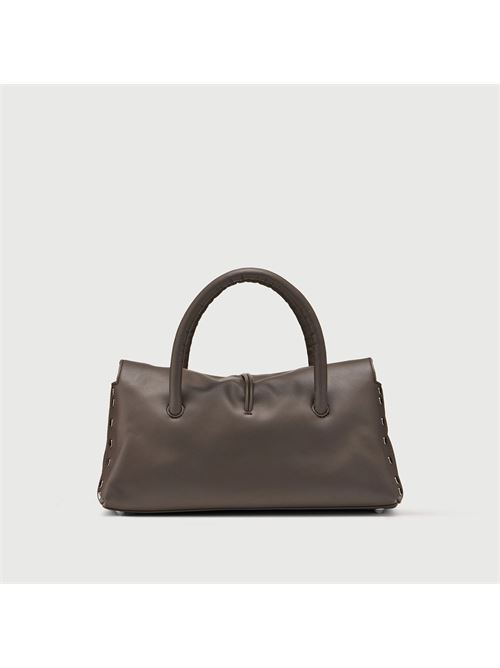BORSA DOTTA® SMALL IN PELLE LISCIA BROWN GIANDUIOTTO ZANELLATO | 068750-1910000SZ1154