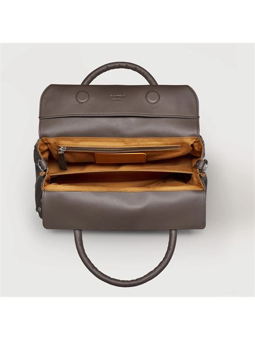 BORSA DOTTA® SMALL IN PELLE LISCIA BROWN GIANDUIOTTO ZANELLATO | 068750-1910000SZ1154